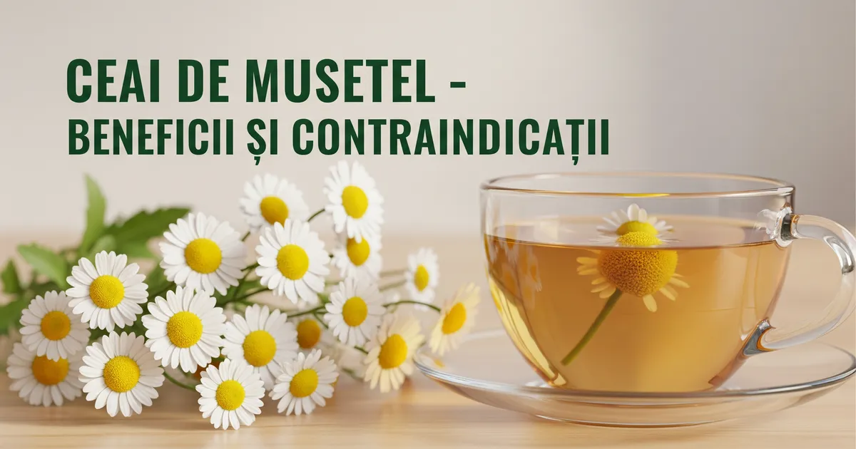 Ceai de musetel: beneficii reale si contraindicatii de care sa tii cont