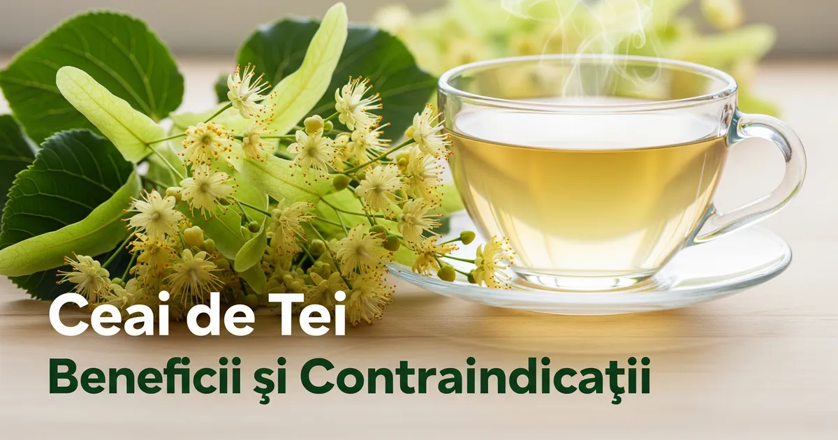 Ceai de tei: beneficii pentru somn și relaxare, contraindicații importante