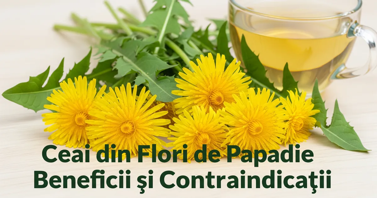 Ceai din flori de papadie: beneficii reale și contraindicații de știut