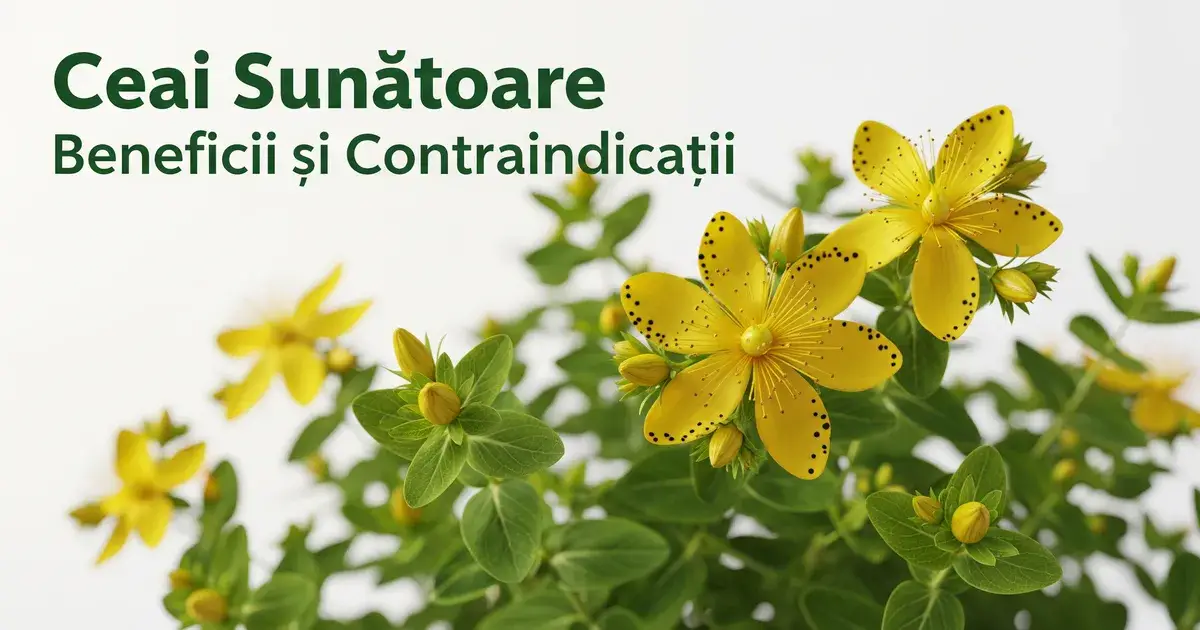Ceai de sunătoare: beneficii pentru depresie și anxietate + contraindicații importante