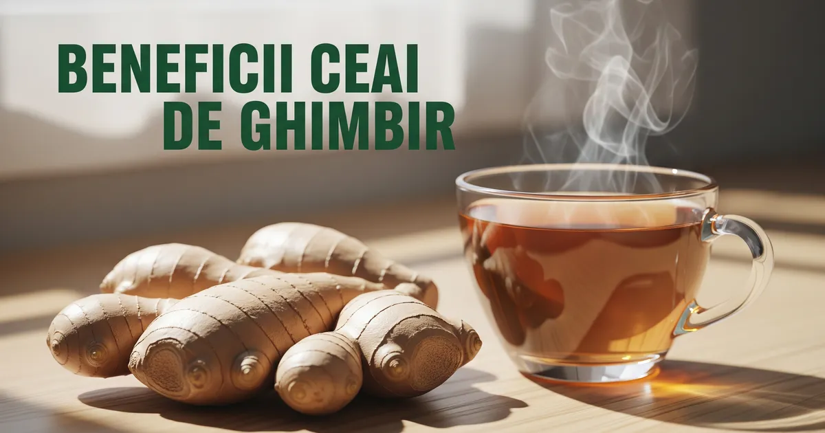 8 Beneficii ale Ceaiului de Ghimbir + Mod de Preparare