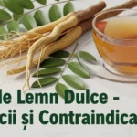 Rădăcină de lemn dulce și ceai natural în ceașcă de sticlă – beneficii și contraindicații